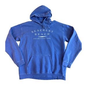 Seacrest 30A Florida Hoodie Blue Women's Large Hooded Sweatshirt Vacation Beach